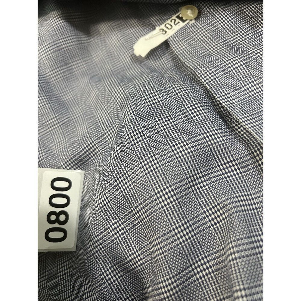 Robert Graham Men's Button-Down Shirt in Navy and White Micro-Check - Picture 5 of 6